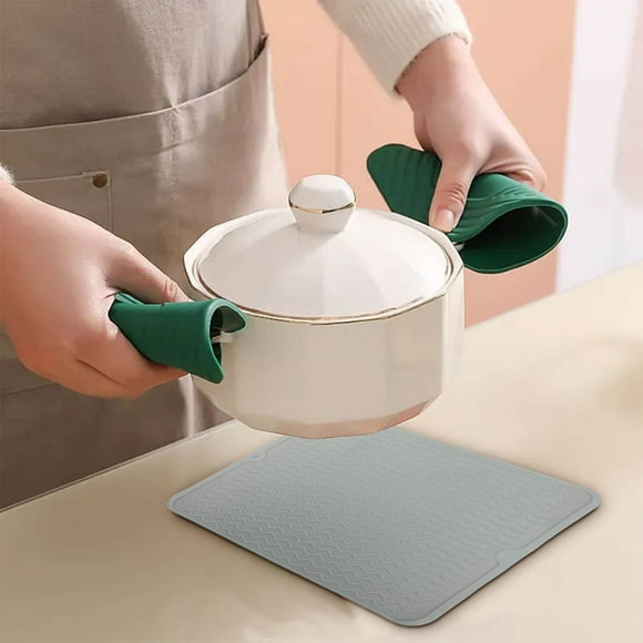 Fiudx Tapete para Estufa, Protector Antideslizante para Encimera, Tapete Aislante Térmico para Cocina, Almohadilla para Secar, Solución de Fácil Almacenamiento, Esencial para Cocinar En Casa, Diseño