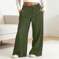 thumbnail image 2 of Big Girls High Waist Wide Leg Jeans Stretchy Drawstring Waistb Loose Straight Denim Pants With Pockets Trousers Clothes, 2 of 5