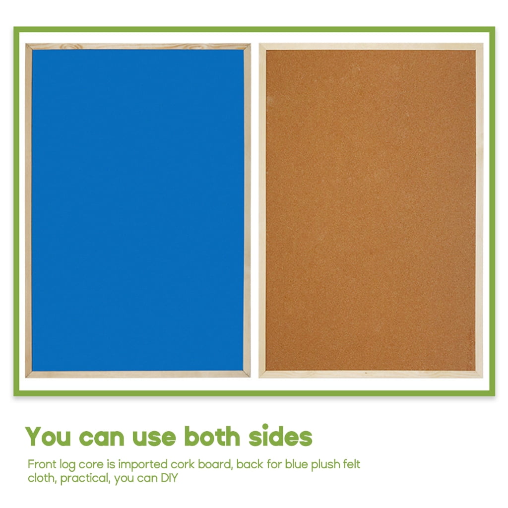 ✪ Wooden Frame Cork Board Bulletin Board Household Noteboard Kindergarten Photo Wall-Hanging Double-Side Message- Board