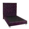 thumbnail image 3 of Box Base Cama Individual + Cabecera Capri Morado Dicasa  Velvet, 3 of 8