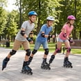 thumbnail image 4 of Babyjoy Patins à Roues Alignées Réglables pour Enfants de 9 à 14 Ans, 4 Tailles, Patins à Lame Réglables avec Roues Lumineuses, Blanc et Noir, 4 of 10