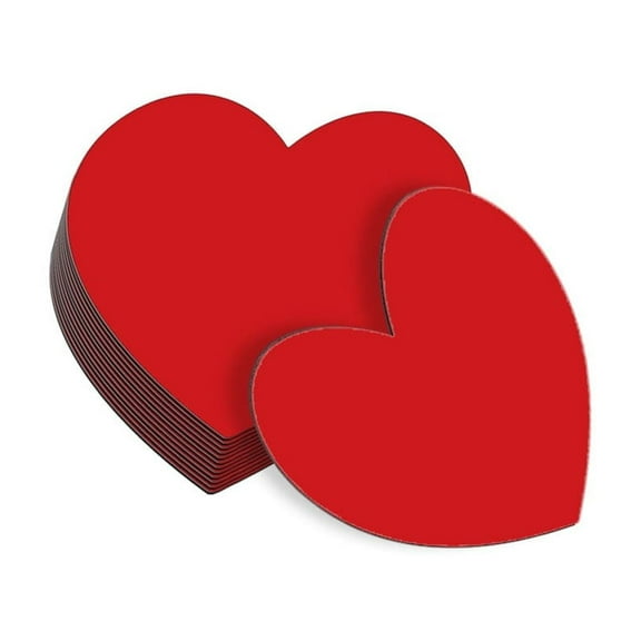 Red Heart Magnets - 1.75" Durable Pack of 12 for Fridge, Whiteboard, Lockers, Weddings