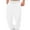 White, variant on Qulqfy Baggy Sweatpants for Women Beige Uncuffed Sweat Pants Wide Leg Double Layered Elastic Waist Comfy Pants for Women