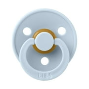 BIBS Colour, Natural Rubber Latex Pacifier Size 1, 0-6 Months, Baby Blue, Gender-Neutral, 1 Count