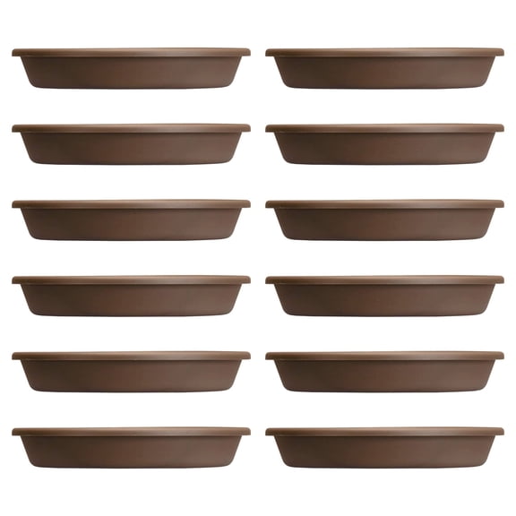 The HC Companies Planter Saucer for Classic Pots, Chocolate (12 Pack)