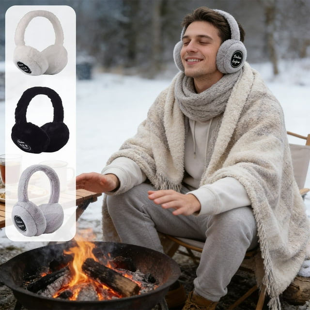 Sentmoon Cache-Oreilles pour Femmes d'Hiver Multifonctionnels Chauds Bluetooth Cache-Oreilles Casque Sans Fil Embouts d'Oreilles Chauds Pliables. Réduction du Bruit de Musique Ou d'Appel. Convient pour une Utilisation Sportive Intérieure Ou Extérieure