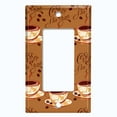 thumbnail image 5 of Metal Light Switch Plate Outlet Cover (Tan Floral Coffee Cup COF001), 5 of 13