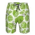 thumbnail image 3 of Balery Green Various Lemons Traje de Baño Estilo Hawaiano para Hombre, Shorts de Secado Rápido con Bolsillos-Large, 3 of 6