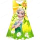thumbnail image 1 of Reina de hielo, Elsa, Anna, Cosplay, ropa para niñas, ropa de regalo de cumpleaños para niños, Falda corta, ropa de princesa de verano para niñas, childre120 Gao Jinjia LED, 1 of 2