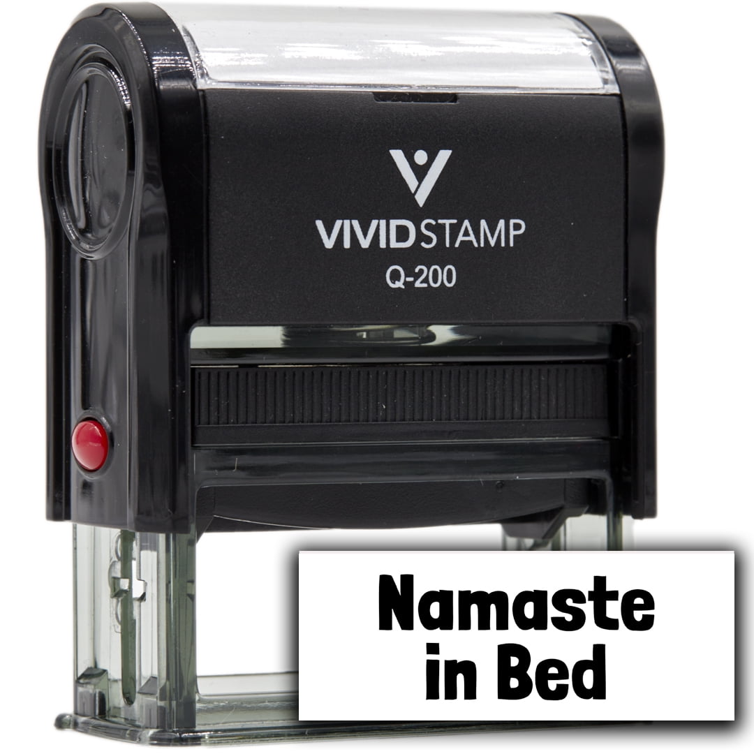 (3 pack) All Quality Namaste in Bed Self-Inking Rubber Stamp | Agenda Planning Stamps (Black Ink) - Q-200