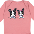 thumbnail image 4 of Inktastic Boston Terriers (dark Apparel) Boys or Girls Long Sleeve Baby Bodysuit, 4 of 5
