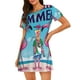thumbnail image 1 of Fotbe Beach Flamingo Trio Bata de Dormir para Mujer con Estampado, Camisón de Algodón de Manga Corta, Ropa de Dormir Casual, 1 of 6