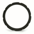 thumbnail image 2 of Titanium Grooved Black IP-plated 8mm Brushed and Polished Band Ring 7 Size, 2 of 6