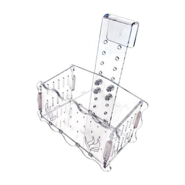 Maceta para acuario, soporte para plantas, soporte para plantas de paisaje, soporte colgante transparente para decoración de peceras, maceta para M