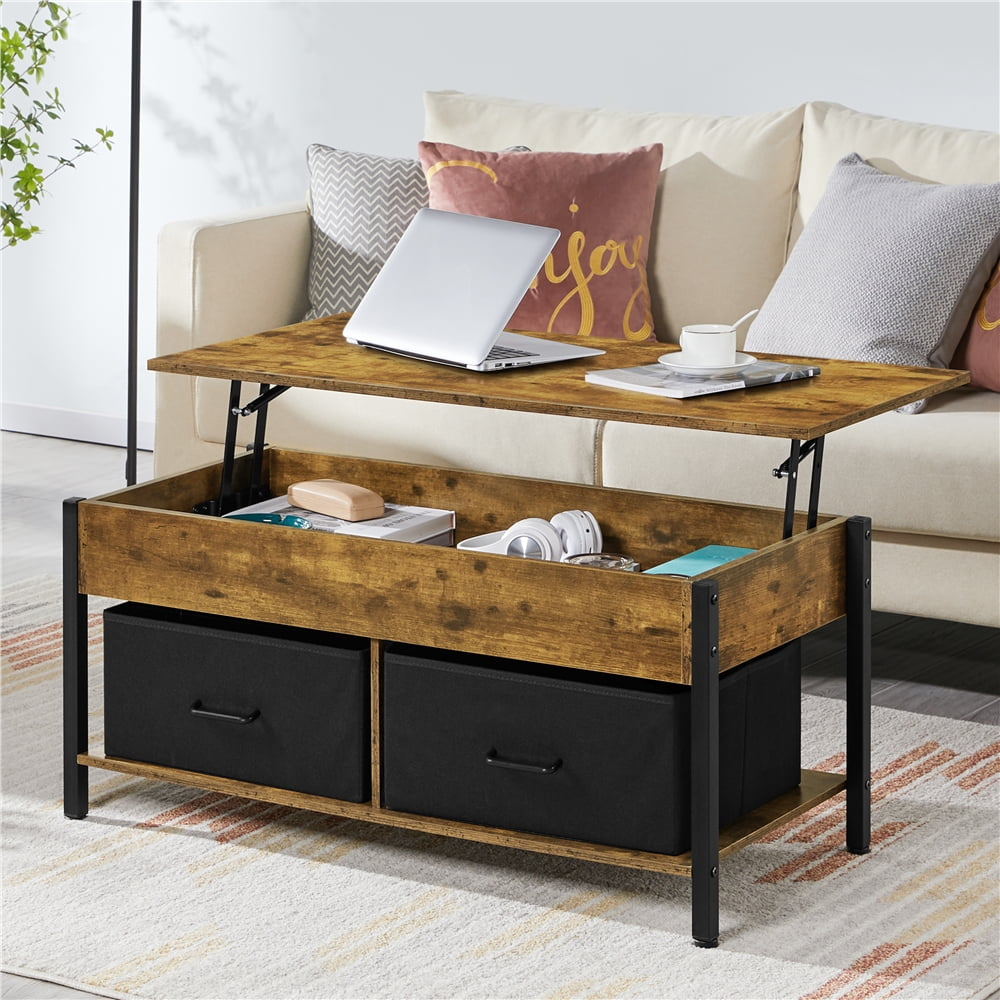 Buy Alden Design Lift Top Rectangular Wood Coffee Table with Fabric