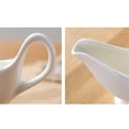 thumbnail image 3 of Ceramic White Gravy Boat With Handle Hotel Western Restaurant Cafe Small Milk Pitcher, 3 of 7