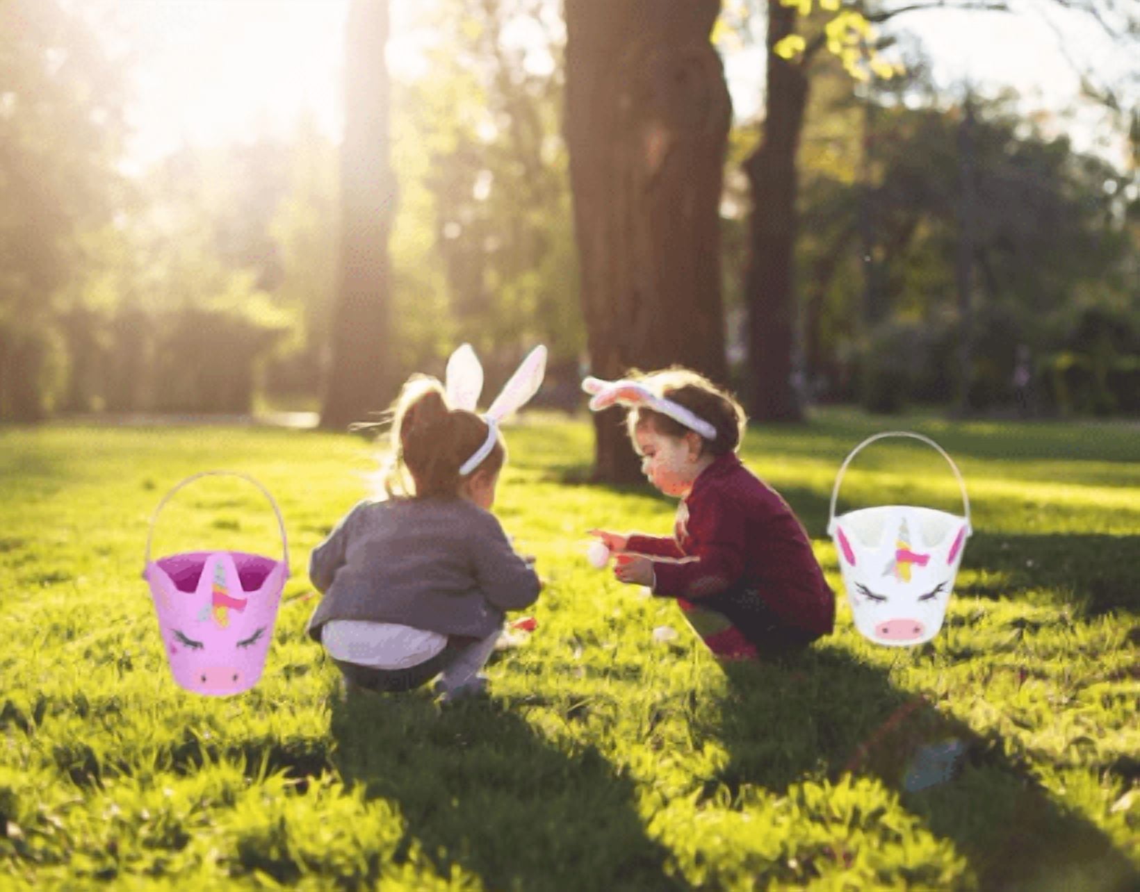 Unicorn Plastic Easter Magic Pails with Handles - Pink Purple White Majestic Unicorn Pails Parties Supplies Celebration Birthdays Holiday School Office Gifts Treats 3pk-