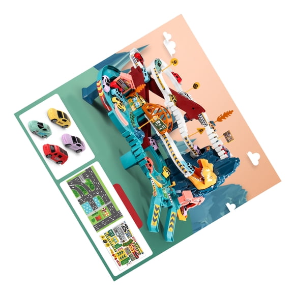 Juguete de pista de vehículo para niños, juguete de rieles de coche, pista de coche eléctrico flexible, juguete de pista de coche, máxima comodidad