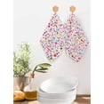 thumbnail image 2 of Colorful Polka Dot Kitchen Dish Towels for Drying Dishes Set of 3, Rainbow Watercolor Polka Dots Waffle Weave Microfiber Hand Tea Bathroom Towels Quick Dry & Absorbent Towel 12x12, 2 of 7