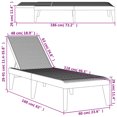 thumbnail image 4 of vidaXL Sun Lounger Anthracite 186x60x29 cm PP, 4 of 5