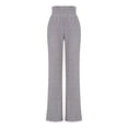 thumbnail image 3 of Women's Ribbed Knit Pajama Pants 2025 High Waist Wide Leg Lounge Pants Soft Comfy Elastic Waist Fall Sleepwear, 3 of 4