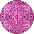 thumbnail image 1 of Ahgly Company Indoor Round Persian Pink Traditional Area Rugs, 7' Round, 1 of 4