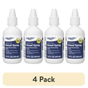 (4 pack) Equate Premium Saline Nasal Spray, Non-Medicated Relief for Dry, Irritated Noses, 1.5 Fl oz