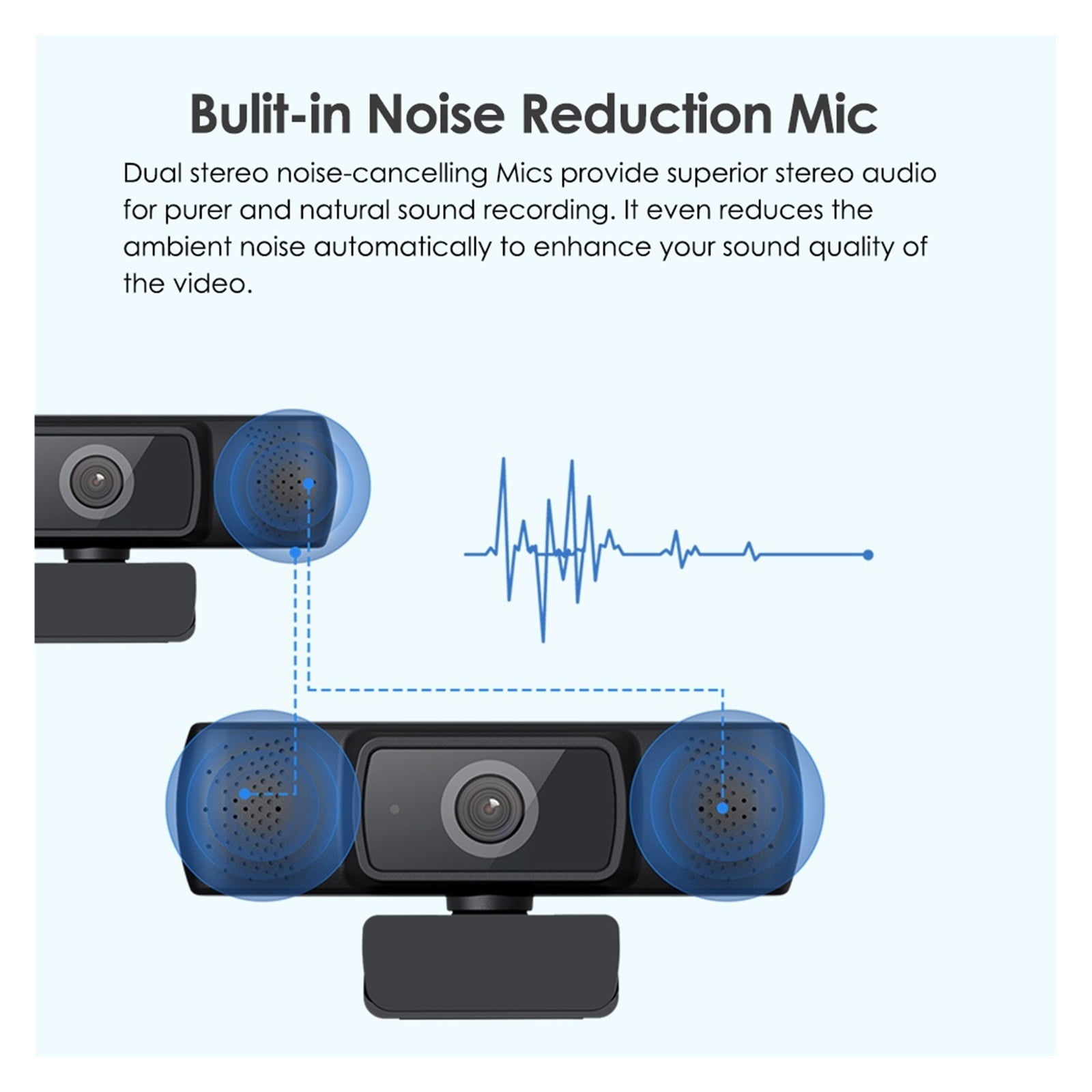 Webcam Full HD 1080P Webcam Auto Focus With Noise Cancelling Microphone Web Camera For Conferencing, Live Streaming, Recording ,HD Video