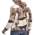 thumbnail image 6 of Lsque Relaxed Cute Cow Reading Pattern Casual Men's Hoodie,Hooded Sweatshirt with Kangaroo Pocket,Pullover Hoodie-3X-Large, 6 of 7