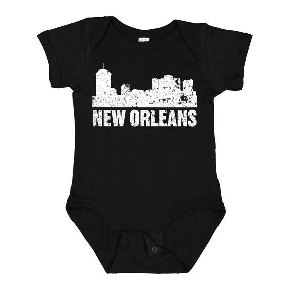 Inktastic New Orleans Skyline Grunge Boys or Girls Baby Bodysuit