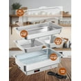 thumbnail image 2 of Lumiparty 2 Pack Electric Chafing Dishes Buffet Set,Roll Top Catering Chafer Server Food Warmer with Cover and 1 Full-Size Pan & 2 Half-Size Pans for Party Wedding Banquet, Silver, 2 of 7