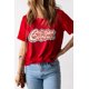 thumbnail image 4 of ABPHQTO Camiseta de manga corta con estampado gráfico Red-2 God Bless America para mujer, 4 of 5