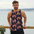 thumbnail image 6 of Honeii Leopard Print Pattern Men's Workout Tank Top Casual Sleeveless Gym Muscle Shirts Bodybuilding Tee-3X-Large, 6 of 7