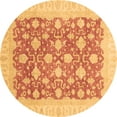 thumbnail image 1 of Ahgly Company Indoor Round Oriental Brown Modern Area Rugs, 8' Round, 1 of 4