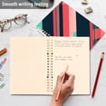 thumbnail image 4 of FORMRS 1-Subject Spiral Notebook 8" x 5" College Ruled 60 Refillable Sheet A5 Hard Cover, 2 Pack, Pink Geometric, 4 of 7
