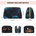 thumbnail image 5 of Xecao Ice blue light spot jellyfish Print Fashion Makeup PVC Bag Large Capacity Travel Cosmetic Bag for Women Organizer Toiletry Clutch, 5 of 8