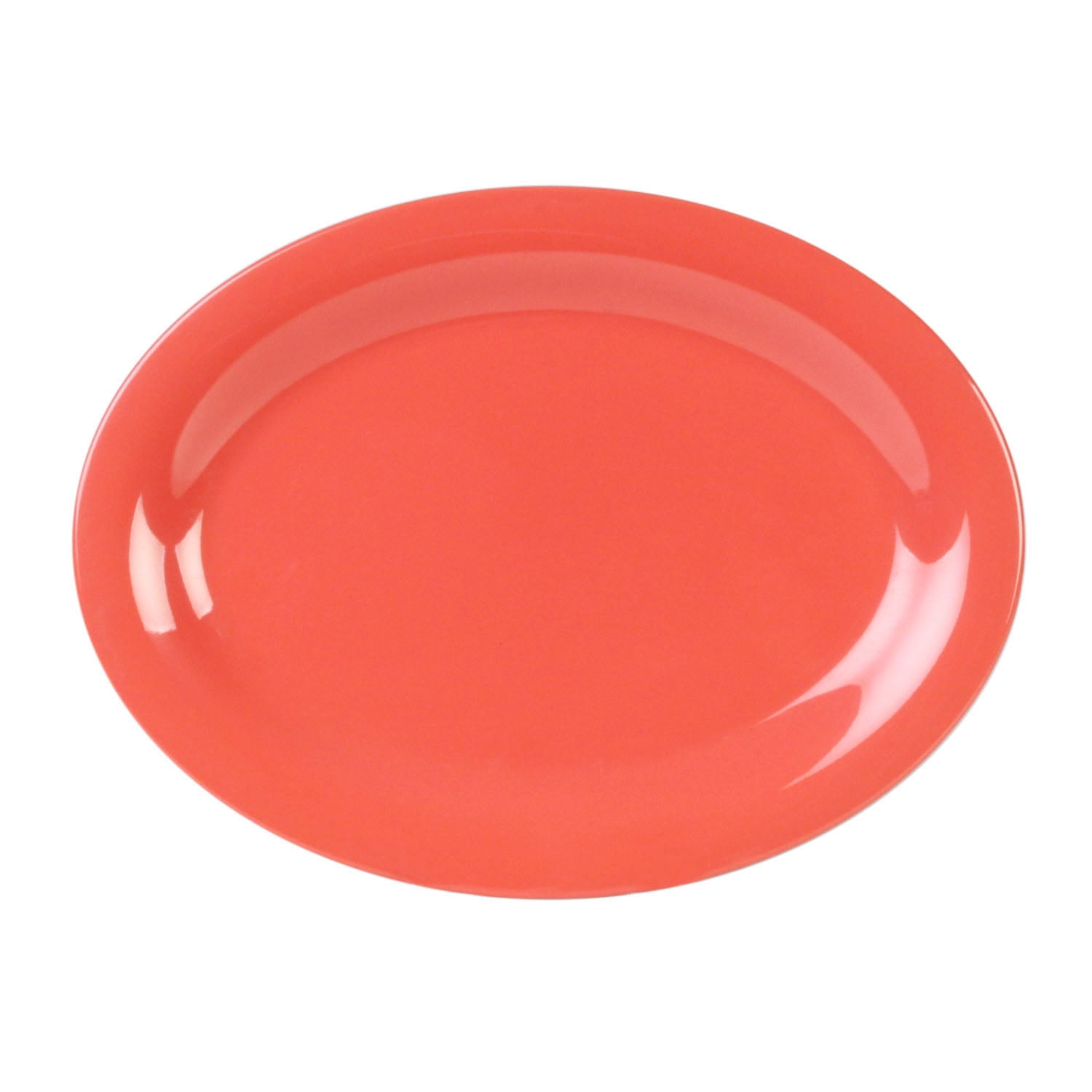 Excellante Color orange melamine dinnerware collection 13 1/2" x 10 1/2" platter, comes in dozen