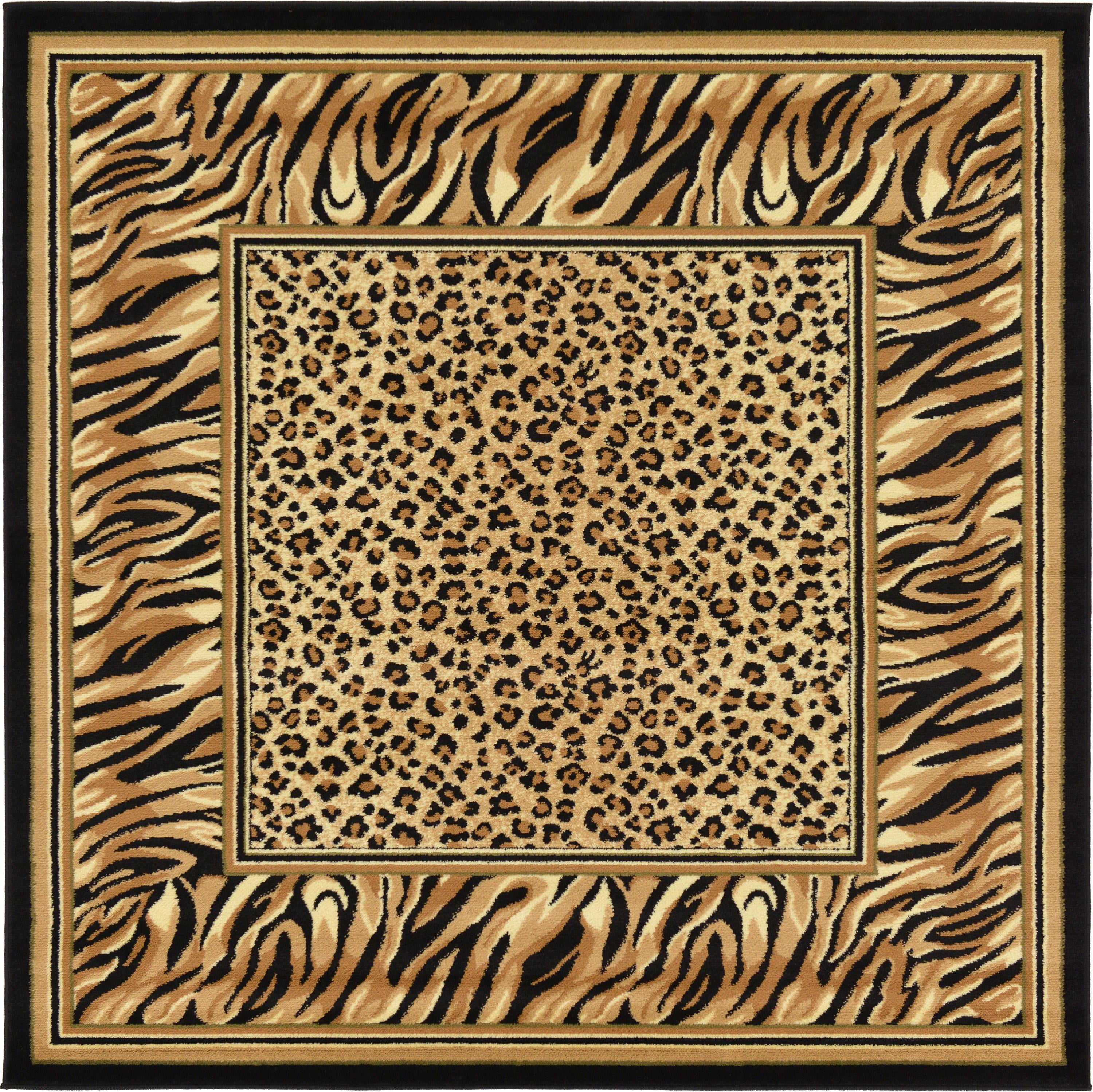 Unique Loom Cheetah Wildlife Modern Animal Print Area Rug or Runner