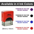 thumbnail image 2 of Printtoo Thinking Of You This Holiday Season Self Inking Rubber Stamp Pre,Inked Office Stamp, Home Office Business Stationery, 38 x 14 mm, Violet, 2 of 5