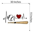 thumbnail image 4 of Sports Wall Decals for Girls Bedroom - Realistic Baseball Bat on White Background DIY & Creativity Boy Girl Bedroom Wall Sticker - Size: 30 In x 15 In, 4 of 4