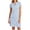 Blue, variant on Women's Striped Notched Collar Button Down Short Sleeve Casual Shirt Dresses for Women Summer Everyday & Office Wear