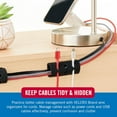 thumbnail image 3 of VELCRO Brand Cord Organizer for Desk Cable Management, Nightstand Organization, Unique Dual Function Holds Wires for Easy Access, Route to Hide, Small 2pk Black, 3 of 5