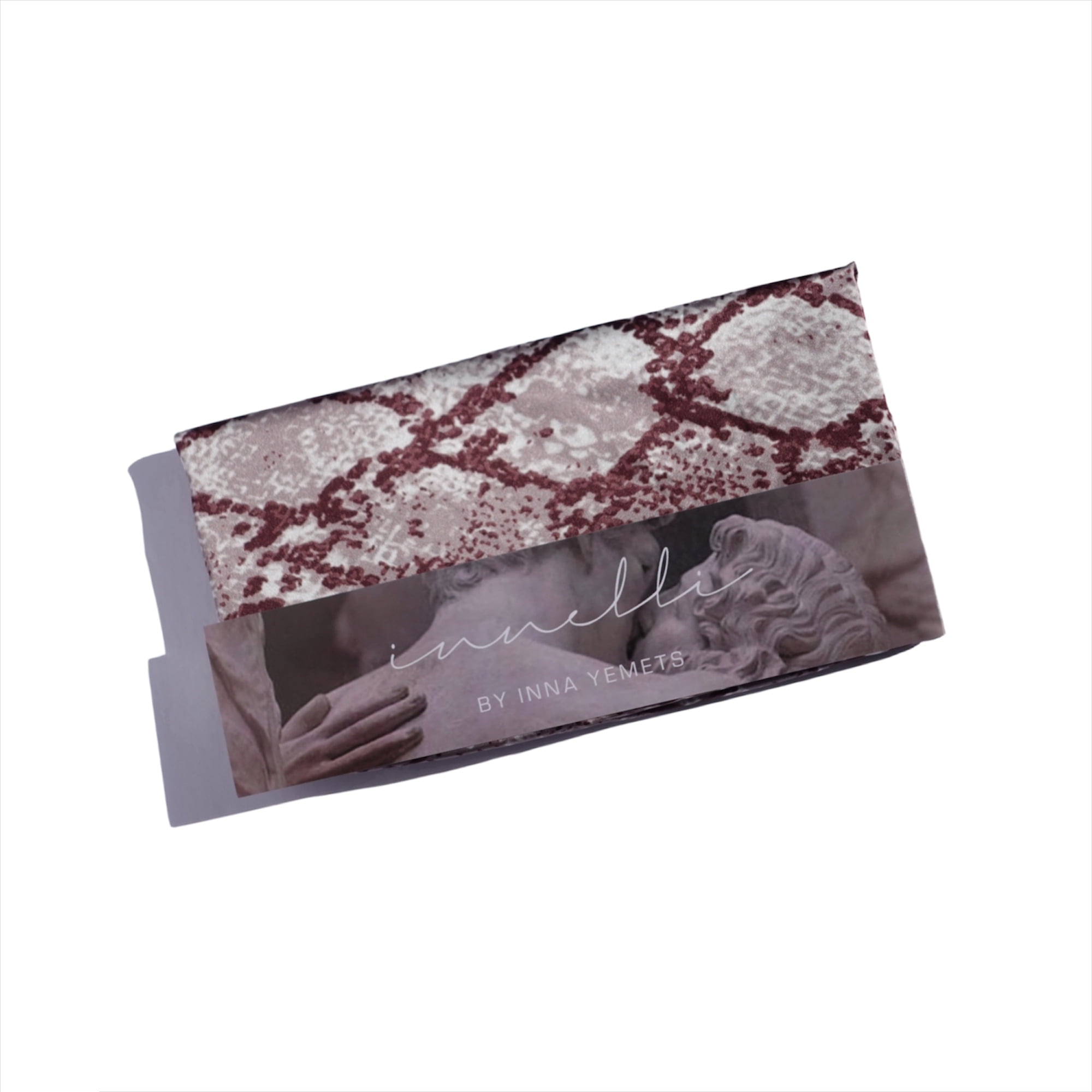 Charcoal Python - Silk Pillowcase with hidden zipper by INNELLI (Queen)