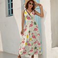 thumbnail image 2 of Flamingo Pattern Sleeveless Dress Woman Fashion Long Dresses Women's Summer Suit Dress 2025, 2 of 6