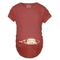 thumbnail image 2 of Maternity Christmas Baby Peeking Elf Funny T shirt Announcement Pregnancy Bump, 2 of 9