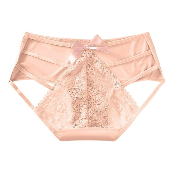 Velaura for Women Underwear Latex Underwear for Adults Cheeks Cute Bikini Panties for Women Medium Panties Women's Low Waist Mesh Briefs Solid Color Crotch Underwear Panties