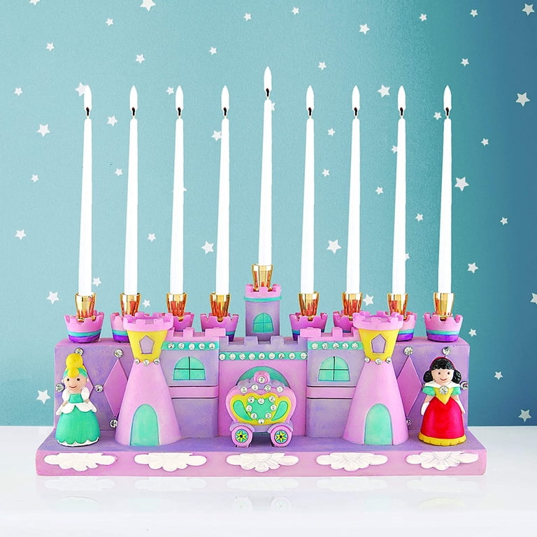Aviv Judaica Princess Castle Hanukkah Menorah photo 8