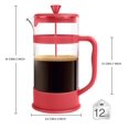 thumbnail image 2 of Utopia Kitchen Cafetera de prensa francesa de 12 onzas y 0,35 litros, tetera, prensas de café de viaje, cafetera de borosilicato espesado resistente al calor para regalos de viaje de camping, paquete, 2 of 5
