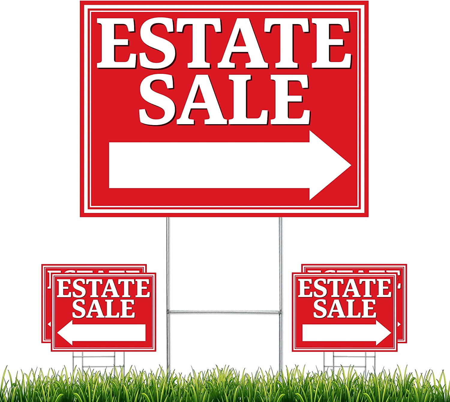 NEXT LEVEL SIGNS Estate Sale Yard Signs 24 W x 18 H Inches Metal