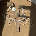 thumbnail image 2 of Ynynloco Bikini Sets for Women Halter String Triangle Bathing Suit Tie Side String Cheeky Swim Suits, 2 of 3
